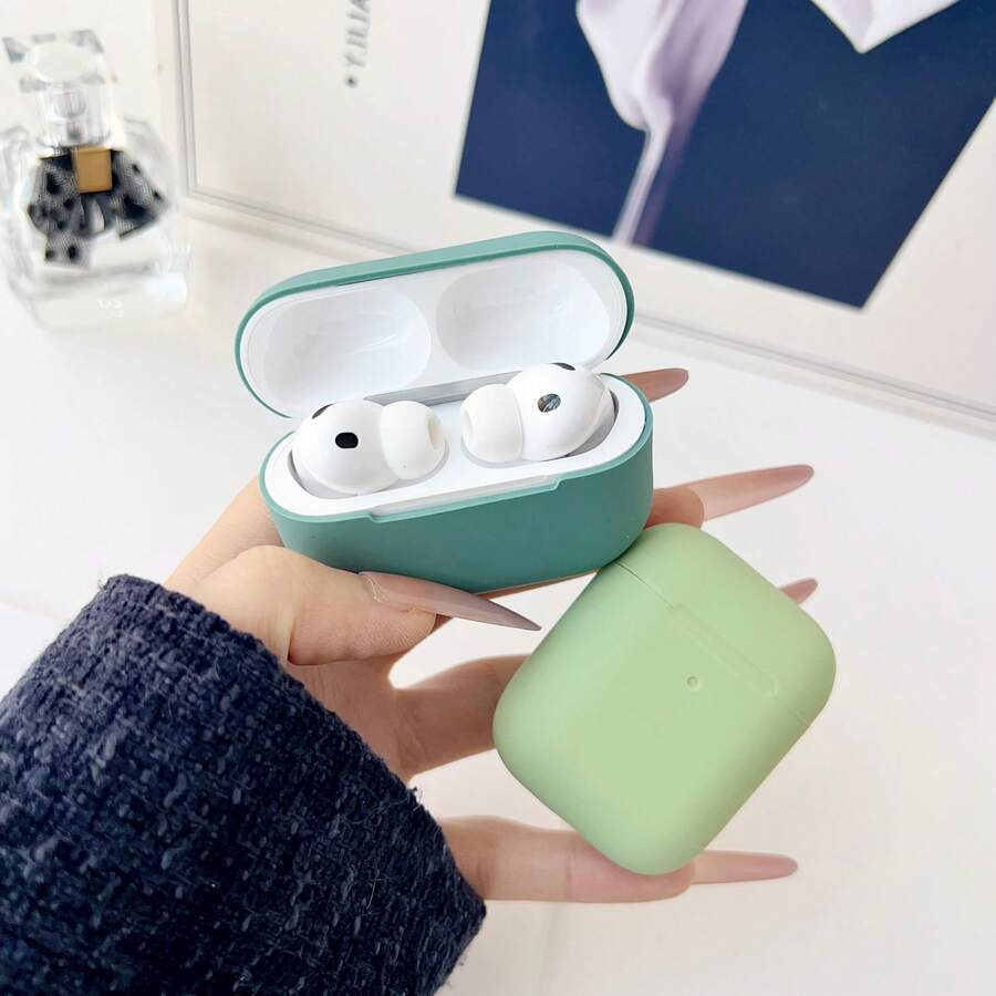 0.8mm Ultra-Thin Silicone Protective Case, Suitable For Compatible With AirPods All Models, Naked Touch Feel - Light Blue - View 1