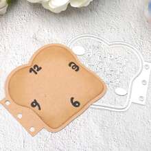 1个创意数字活页书切割模具，剪贴簿压花模具，适用于节日装饰剪贴簿、手工卡片制作DIY、优雅剪贴簿、婚礼、生日、情人节、复活节卡片 - 銀色 - 查看 6