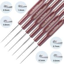 Crochet Hook Hair Tool, Needle Hooks Dreadlock Kit For Braid Dreadlocks - Brown - View 4