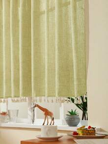 1pc Bohemian Style Double Layer Lace Sheer Curtain, Rod Pocket Design For Easy Hanging, Soft Polyester Fabric, Multiple Sizes Available To Suit Different Scenarios, Suitable For Bedroom, Living Room, Room Decor - Multicolor - View 3