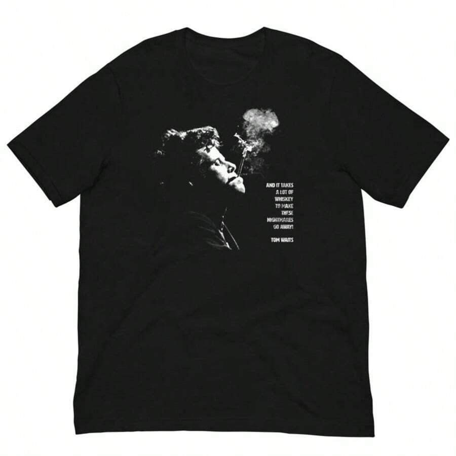 Vintage Tom Waits T-Shirt_ Blue Valentine Graphic Tee - màu đen - Xem 1