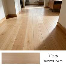 10pcs 15X40cm Wood Grain Self-Adhesive Wall Stickers, DIY Applicable For Living Room, Bedroom, Home Office Decor - 40x15cm - 10pcs - View 17