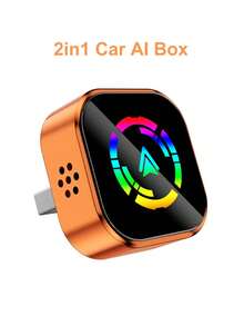 无线 CarPlay 适配器，连接稳定流畅，支持语音控制，USB 供电，兼容大多数车型，包含 USB-C 和 Lightning 数据线，无线 CarPlay 适配器，免提音频，时尚小工具，高品质音效，不含电池 - Q1A - 查看 14