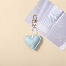 Creative Three-Dimensional Leather Heart Love Simple Bag Pendant Key Chain Car Pendant DIY Accessories - Multicolor - View 12