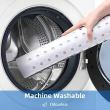 Non Slip Extra Long Bath Mat 39 X 16 Inch Machine Washable Bathtub Mat With Suction Cups Drain Holes White - 白色 - 查看 7