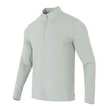 Under Armour UA Meridian 男士 1/4 拉链休闲宽松舒适长袖 T 恤 1387905-069 - 灰綠色 - 查看 1