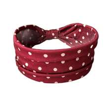 1/4pcs Classic Retro Solid Color Polka Dot Women Headband Hair Accessories, Dot Print Wide Simple Fashion Headscarf, Suitable For Sports, Yoga, Daily Wear Women Bandanas Women Hair Band Women Head Scarf Work Out Sweatband - Multicolor - View 10