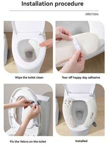 Đệm lót bồn cầu mùa đông kiểu dáng mới, thời trang, dùng trong gia đình, có keo dán, đệm lót bồn cầu đa năng theo mùa. - Nhiều màu - Xem 6