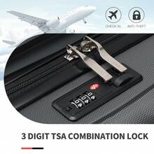 Lightweight ABS Hard Suitcase With Combination Lock 4-Wheel Trolley For Men And Women Ideal For Business Travel Available In 19 Inch Carry-On 24 Inch And 28 Inch Check-In Sizes Grey - Grey - View 5