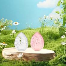 1/2 st sminksvampmixer, hållare för sminksvampar, torklåda för sminksvampar med genomskinlig ram, lämplig för semester, strand, badrum, sovrum, stor kapacitet - Multifärgad - Visa 9