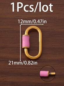 1个18K镀金不锈钢珐琅U型螺丝锁扣登山扣连接器，适用于DIY珠宝制作材料、手链、项链配件、钥匙扣等。 - U型螺絲扣 - 查看 13