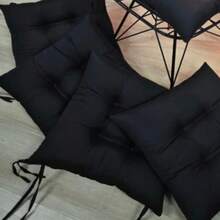 4 Packs Pofidik Chair Seat Cushions, 40*40 Cm – Extra Soft & Comfortable In Der Turkei - Black - View 5