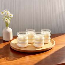 1-2-4个装，350毫升和500毫升螺旋玻璃杯，高硼硅玻璃水杯、冰咖啡杯、奶茶杯、果汁杯、茶杯、毛毛虫杯。适用于抹茶、茶、牛奶、冰饮、果汁。适合返校季、冬季、夏季、情人节和生日礼物。 - 彩色 - 查看 13