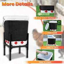 5.28Gal Winter-Proof Heated Chicken Waterer With Stand | Removable Pad & 8 Nipples | No-Freeze Poultry Drinker Coop Essential - 20公升 - 查看 7