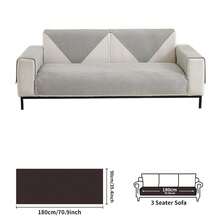 1pc Solid Color Corn Fleece Sofa Cover, Plush Granule Design Comfortable Sofa Cushion, Suitable For Single, Loveseat, 3-Seater, 4-Seater And Sectional Sofas - Multicolor - View 21