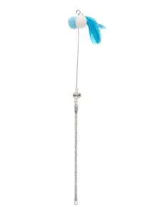 3pcs Cat Toys Set, Including Teaser Wand, Fairy Wand, And Feather Stick With Bell, Designed For Pets, Durable, No Battery Required - Multicolor - View 15