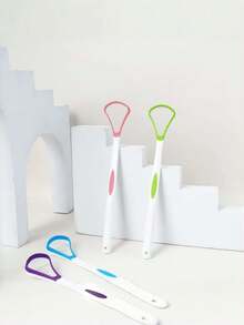 3片/5片/10片装舌苔清洁器有效去除舌苔表面的细菌、食物残渣和引起异味的物质 - 彩色 - 查看 2