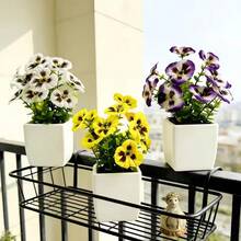 3 أصص نباتات زهور الأقحوان الاصطناعية، مناسبة لديكور الحديقة والغرفة المعيشية وطاولة الطعام والمكتب والمطبخ، مثالية للأعراس وعيد الحب والاحتفال بالمنزل الجديد وعيد الأم وعيد الفصح، نباتات زهرية في أصص للربيع والصيف - متعدد الألوان - مشاهدة 3