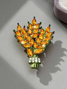 1入優雅的仿薰衣草鑽石女裝胸針,適合節日、生日、約會、派對、婚禮、假期、購物、商務、日常穿著