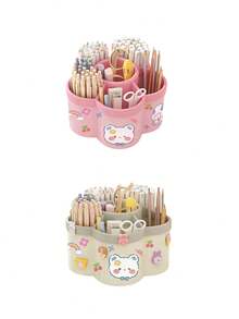 Hộp đựng bút xoay 360° dễ thương, hộp đựng văn phòng phẩm để bàn đa năng dung tích lớn, chất liệu PVC bóng, lắp đặt âm tường, nhẹ và di động, có thể dùng làm hộp bút chì, cốc đựng bút, hộp bút chì dễ thương, hộp đựng đồ dùng văn phòng phẩm để bàn, hộp đựng bút dạ, vật dụng cần thiết cho năm học mới, hộp đựng đồ, hộp đựng mỹ phẩm, quà tặng, hộp đựng cọ trang điểm. - Nhiều màu - Xem 18