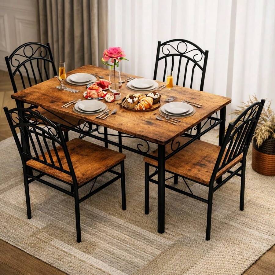 Dining Table & Chair Sets - Brown - View 1