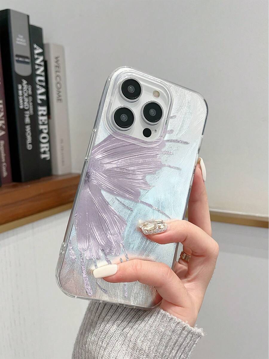1pc Butterfly Pattern Phone Case, Compatible With IPhone 17, 16, 15, 14, 13, 12, 11 Pro/Plus/Pro Max, Fashionable Protective Cover, Ideal As A Gift - Multicolor - View 1