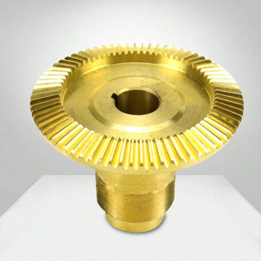 El engranaje de bronce de alimentación de servomotor de la fresadora se utiliza para los dientes rectos del puerto del puente. - Dorado - Ver 1
