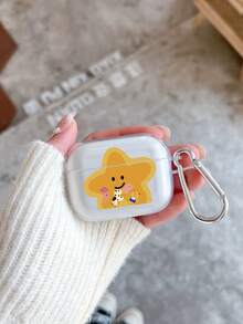 1个卡通星形图案透明可拆卸TPU蓝牙耳机保护套，带银色挂钩，兼容苹果蓝牙耳机（仅含耳机保护套，不含耳机） - 彩色 - 查看 5