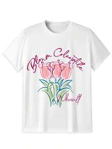 Women's Casual T-Shirt -Breathable Short Sleeve Crew Neck TShirt, Suitable For Casual Wear, Outdoor Sports, HolidayGift - Blanco - Ver 3