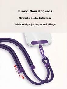 Sangle de téléphone ajustable, corde de suspension de téléphone pour le cou, sangle diagonale longue détachable, cordon de collier tressé, robuste et durable, libère les mains pour les sports de plein air et la course. Cadeau pour la famille et les amis, accessoires de sports de plein air - Multicolore - Voir 4