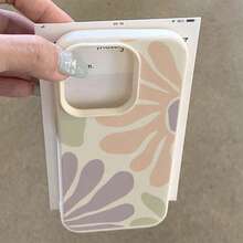 1pc TPU Material Spring Soft Marshmallow Flower Pattern Phone Case Compatible With IPhone 17 Pro Max/17/16 Pro Max/15/13/12/11, S20 FE/A15/S24/A55, Compatible With Redmi Note 11/Note 12/Note 13 Pro, Full Coverage Anti-Drop Soft Protective Phone Cover - White - View 3