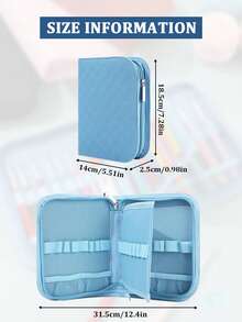 1pc Diamond Plaid Crochet Storage Bag, DIY Knitting Accessory Storage Pouch Suitable For Crochet Hooks, Sewing Supplies