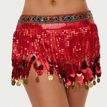 肚皮舞亮片流苏裙，时尚肚皮舞腰裙 - 彩色 - 查看 19