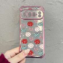 今回の秋のパンプキンフラワーリボンスマートフォンケースは、 Pixel 8A、Pixel 10 Pro、Pixel 9Aと互換性があります。   お花の茎のソフトケースは防水、耐衝撃性、落下防止、そして傷に強いいです。   保護するスマートフォンケース。 - ピンク - チェックする 2