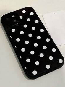 JADC Polka Dot Printed Fashion TPU Phone Case For [Phone Model] Anti-Drop Waterproof Shockproof Scratch Resistant Protective Cover - 彩色 - 查看 1