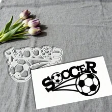Creative Football Dies, DIY Scrapbooking Album And Embossing Stencil, Greeting Card Making Tool, Card Paper Cutting Crafts ,Gift Card Making Template Die Cuts. - Silver - View 3