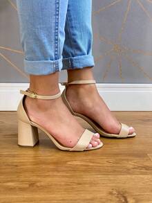 Women's Classic Sandal With Block Heel - 米色 - 查看 3
