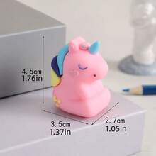 1pc Mini Unicorn Shaped Creative Football Pencil Sharpener - Stationery Item - Durable Plastic For School & Office Use, Suitable For Students, Teachers - Fun Desktop Decor And Functional Stationery, School Pencil Sharpener, School Supplies - Multicolor - View 4