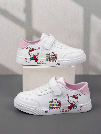 SANRIO 1 Pair Fashionable And Affordable Shoes, Casual Sports Children's Shoes, Durable Basketball Shoes, Suitable For Daily Wear And Outdoor Activities, Christmas Gift, Light-Up Shoes, Outdoor Play Shoes, Fun Design Shoes, Cartoon Print Shoes, Breathable Fabric Shoes, Flexible Sole Shoes, Children's Sports Shoes, Sports Shoes, Holiday Gift, 2D Flat