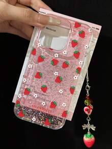 IMD树脂草莓花彩绘防摔手机壳，兼容 14、14 Pro、14 Pro Max、13、13 Pro、13 Pro Max、11、11 Pro Max、12、12 Pro、12 Pro Max、XR、XS、15、15 Pro、15 Pro Max、16、16 Pro、16 Pro Max、17、17 Pro、17 Air、17 Pro Max，高级防摔手机壳 - 彩色 - 查看 4