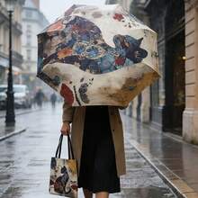 小众个性化创意伞 全自动遮阳伞 旅行必备 防风女士遮阳伞，可爱小物，母亲节礼物，卧室装饰，花园装饰，厨房装饰，夏季，海滩，旅行必备，房间装饰，软萌可爱，毕业季礼物 - 彩色 - 查看 9