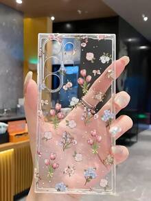 花朵图案时尚软壳手机壳，适用于华为荣耀、红米、三星 Galaxy A04e/12/A13/A14/A34/A50/A52/A53/A54/S21/S22/S23/S24/S25/S25 Ultra/S25 FE/S26/S26 Plus/S26 Ultra/S26 Edge、6A/7A/8A、12T/13T/15T/15T Pro 等机型，国际版，非国内版。 - 無色 - 查看 5