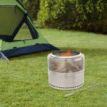 SENDERPICK Portable Outdoor Firepit Fire Pits For Outside Camping Fire Pit Folding Smokeless Firepit Stainless Steel - Silver - View 7