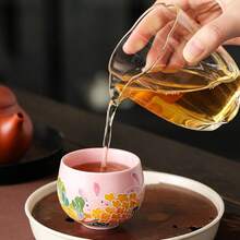 汝窑兔禅意静谧杯，精致可爱茶杯，陶瓷裂纹釉，适合饮茶，主人杯 - 彩色 - 查看 2