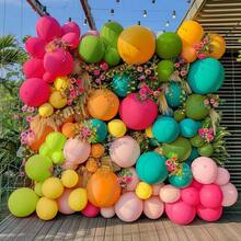 Set di palloncini per decorazione festa hawaiana, colori verde lime, rosa, fucsia, palloncini in lattice, adatti per feste a tema spiaggia tropicale hawaiana, raduni estivi, compleanni, festival, decorazione stanza, decorazioni per feste di compleanno - Multicolore - Visualizzare 3