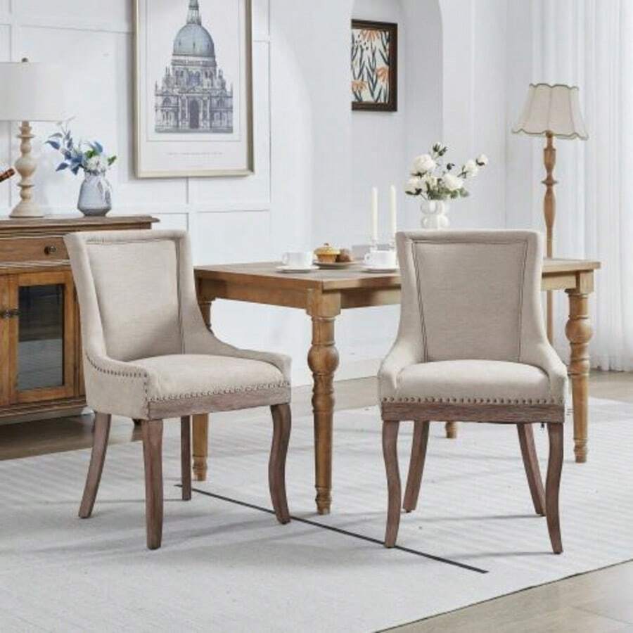 Dining Chairs - Beige - View 1