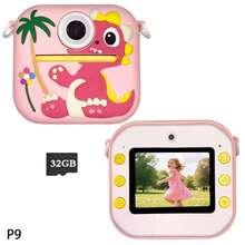 儿童即时打印相机，3-12岁儿童完美生日礼物玩具，1080P高清自拍相机，可爱男孩女孩礼物，附赠2卷打印纸 - 彩色 - 查看 11