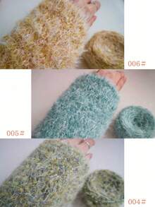 Loop Yarn Handmade DIY Yarn Ball, Soft Skin-Friendly Yarn, Used For Knitting And Crocheting Bags, Scarves, Sweaters, Hats, Handmade Brooches And Other Items, 50g/ Roll. Explain - Multicolor - View 6