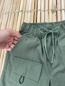 Set Of 3 Children's Twill Shorts, Boys' Design, Pedrinho Brand / Cargo Shorts / Elastic Waistband - Nhiều màu - Xem 8