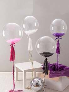 3/10/50pcs 36-Inch Clear Bubble Balloons, Transparent Helium Balloons For Wedding Decoration, Mother's Day, Birthday, Summer Gift, Wedding, Beach, Back To School, Classroom Decor - Clear - View 7